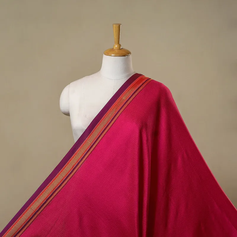Pink - Karnataka Weave Cotton Khun Fabric 15 sold by Itokri