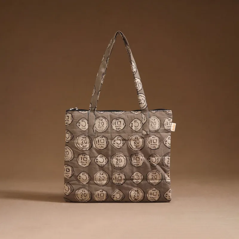 Brown - Handcrafted Quilted Handbag 18 sold by Itokri