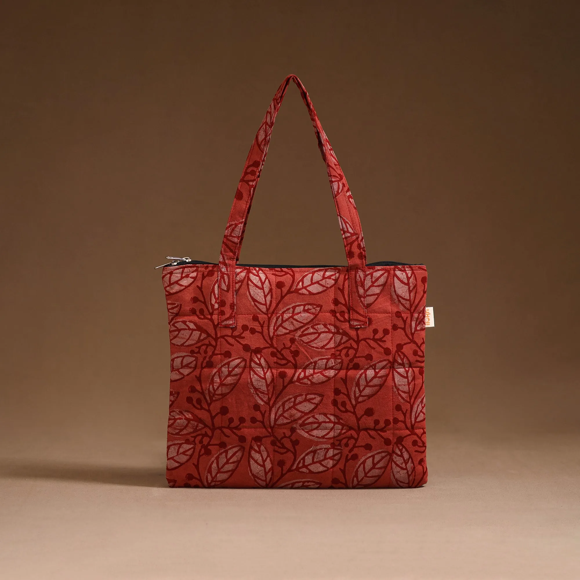 Red - Handcrafted Quilted Handbag 12 sold by Itokri