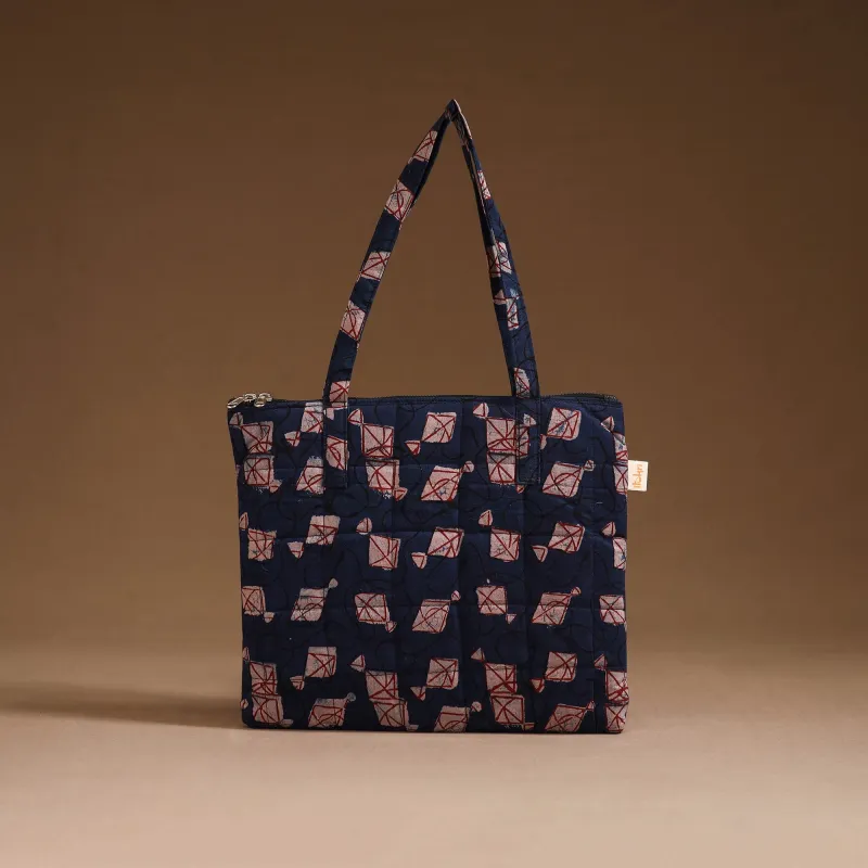 Blue - Handcrafted Quilted Handbag 07 sold by Itokri