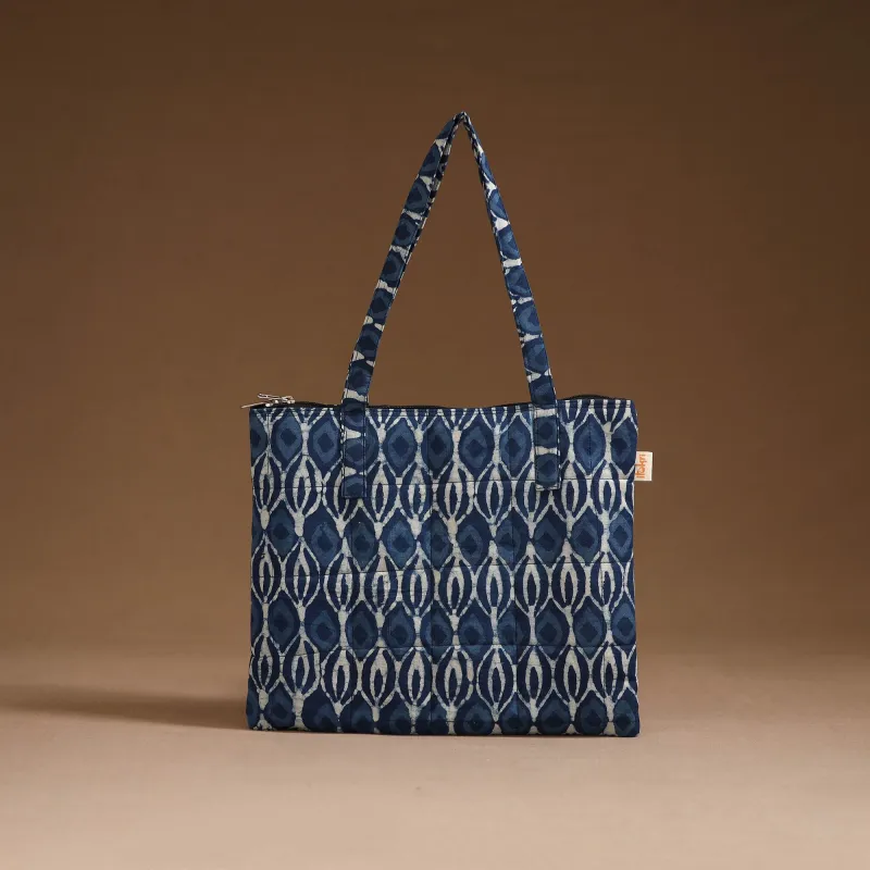 Blue - Handcrafted Quilted Handbag 04 sold by Itokri