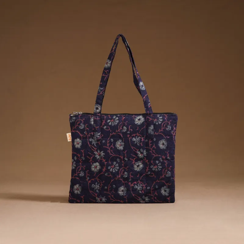 Blue - Handcrafted Quilted Handbag 01 sold by Itokri