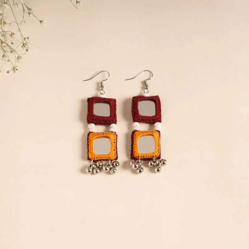Multicolor - Banjara Embroidery Mirror & Bead Work Handmade Earrings 06 sold by Itokri
