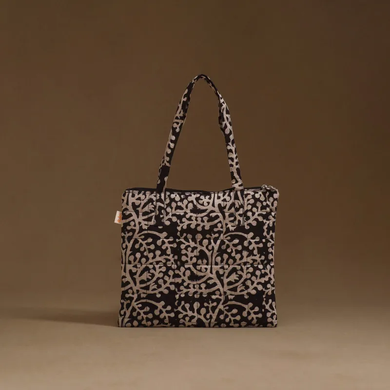 Black - Handcrafted Quilted Handbag 39 sold by Itokri