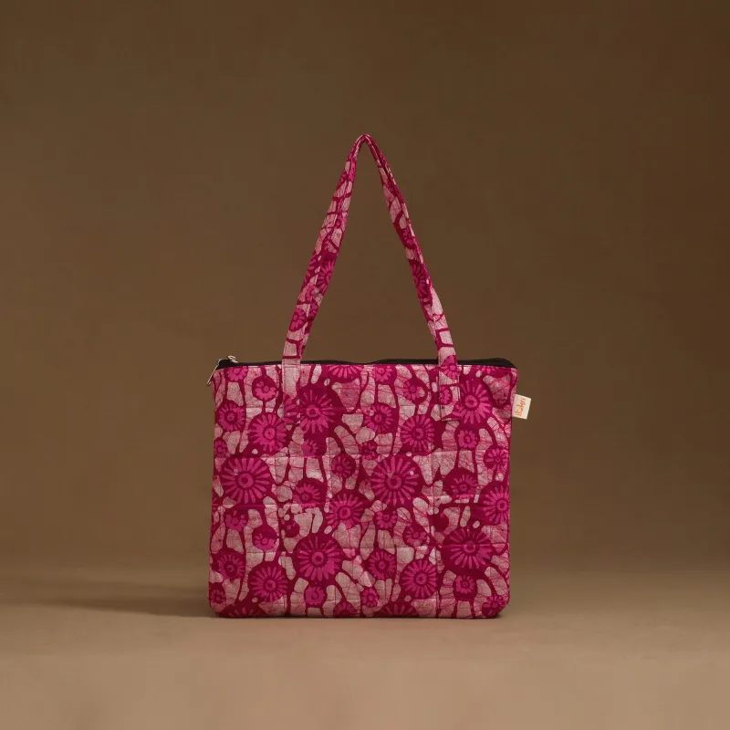 Pink - Handcrafted Quilted Handbag 28 sold by Itokri