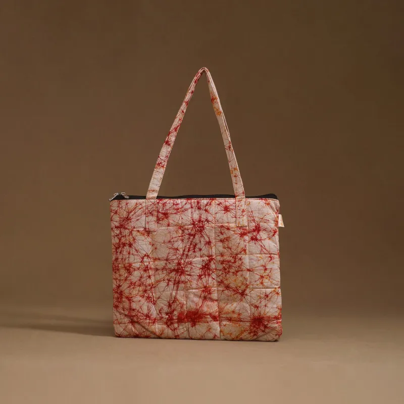 Beige - Handcrafted Quilted Handbag 24 sold by Itokri