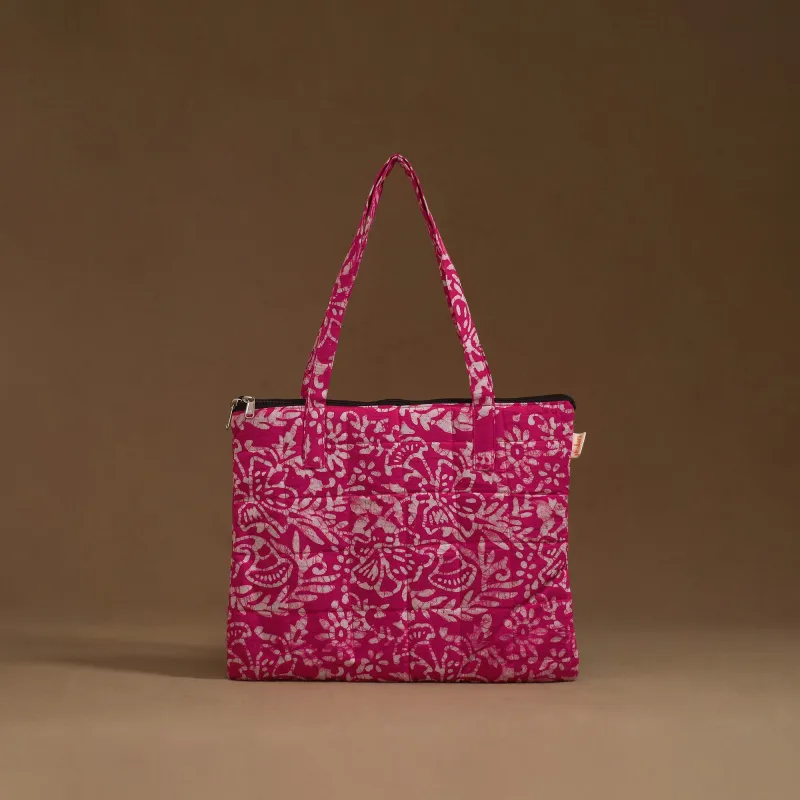 Pink - Handcrafted Quilted Handbag 23 sold by Itokri