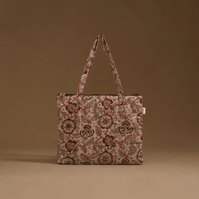 Beige - Handcrafted Quilted Handbag 19 sold by Itokri