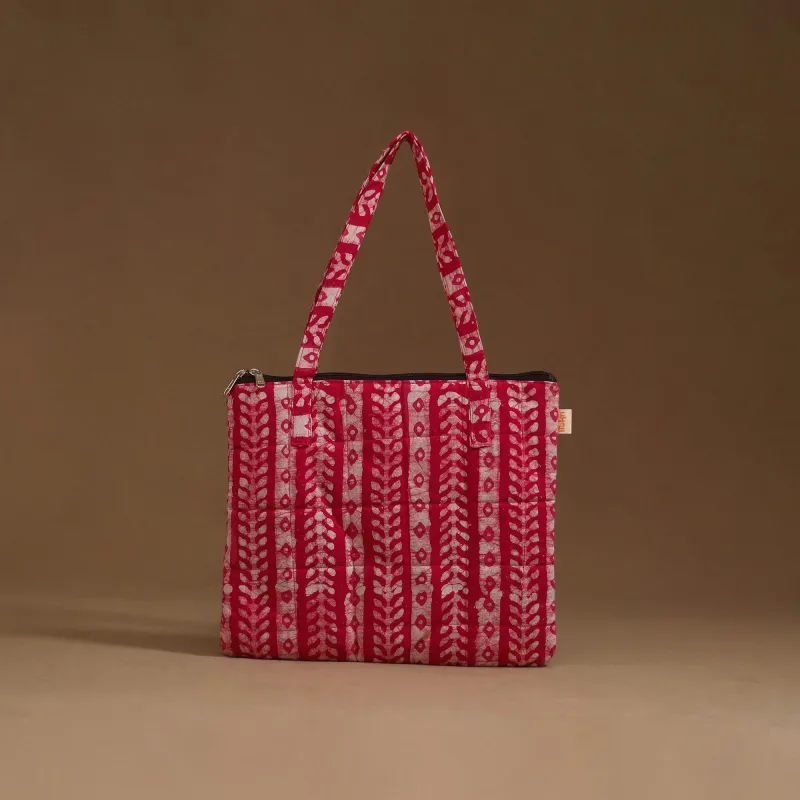 Pink - Handcrafted Quilted Handbag 21 sold by Itokri
