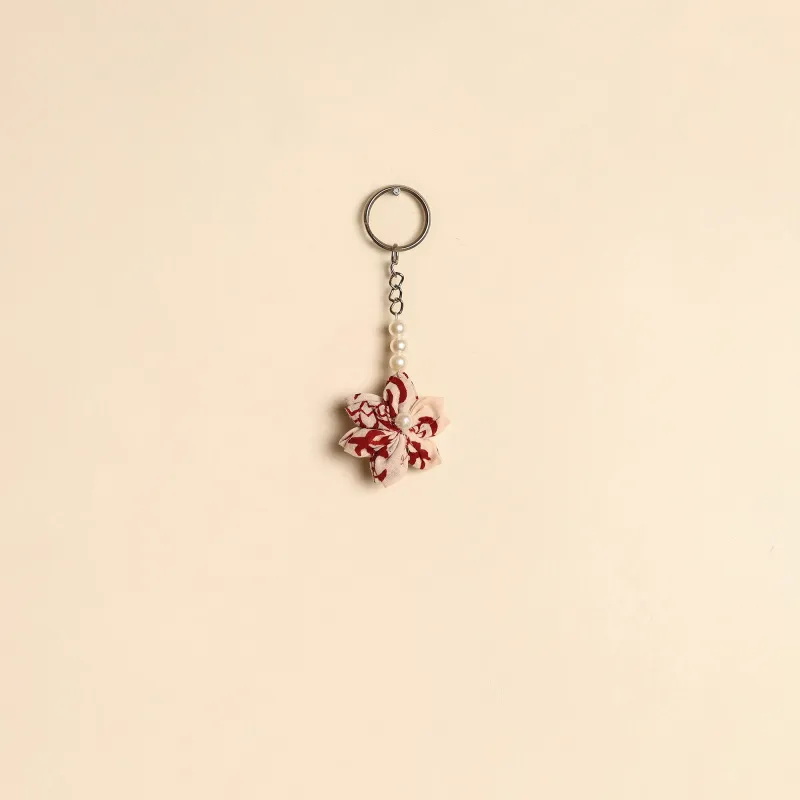 Beaded Fabart Flower Keychain 33 sold by Itokri