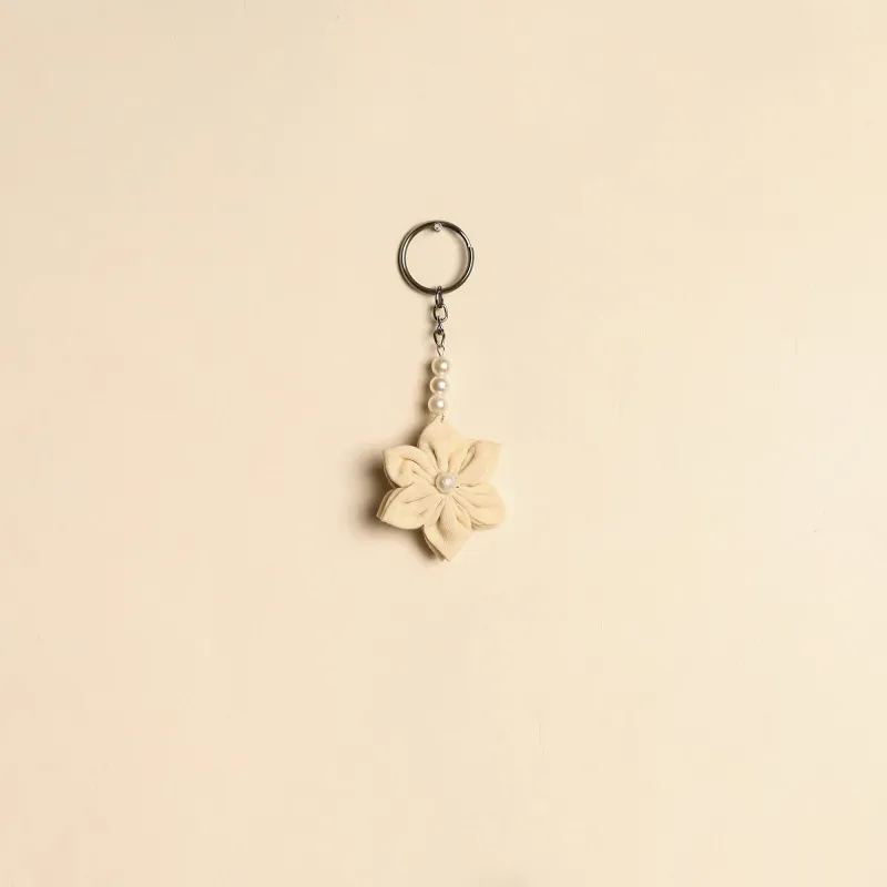 Beaded Fabart Flower Keychain 23 sold by Itokri