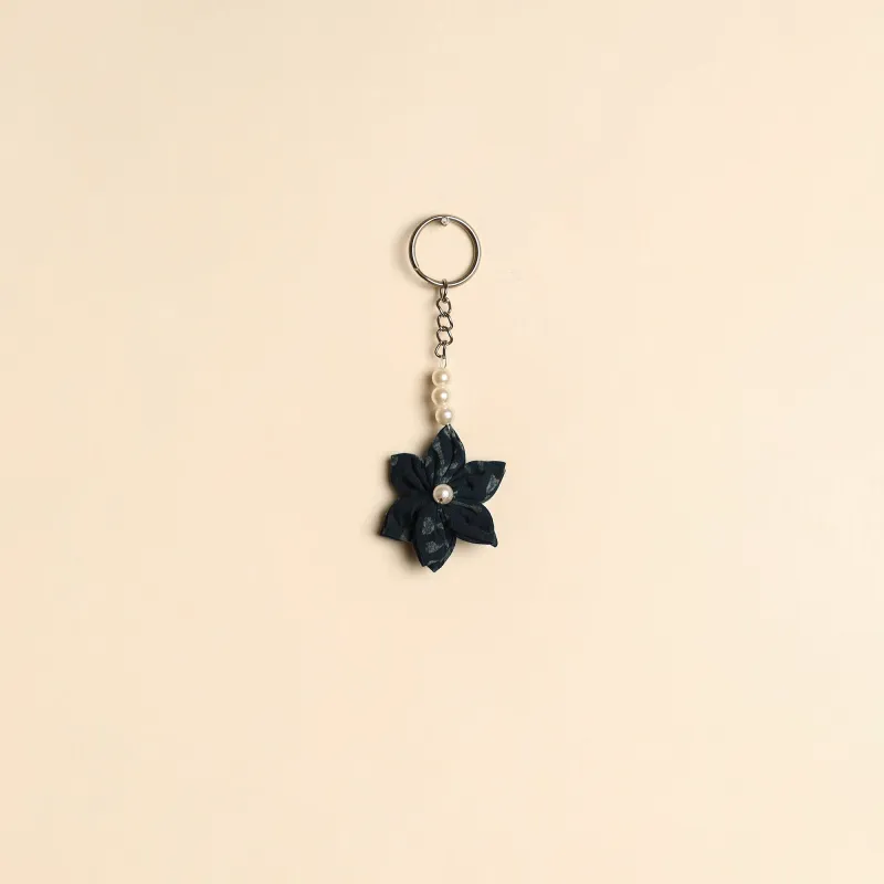 Beaded Fabart Flower Keychain 26 sold by Itokri