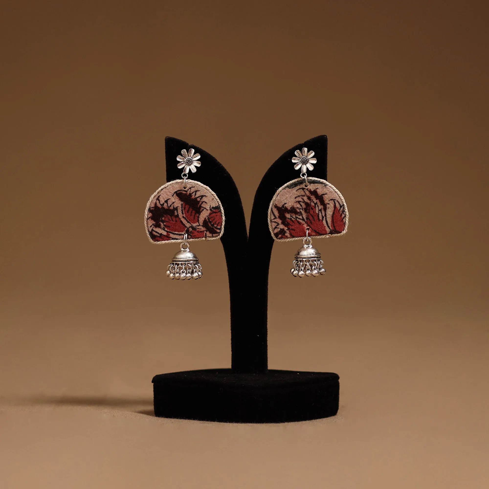 Beige - Mehek GS Fabart Handmade Earrings sold by Itokri