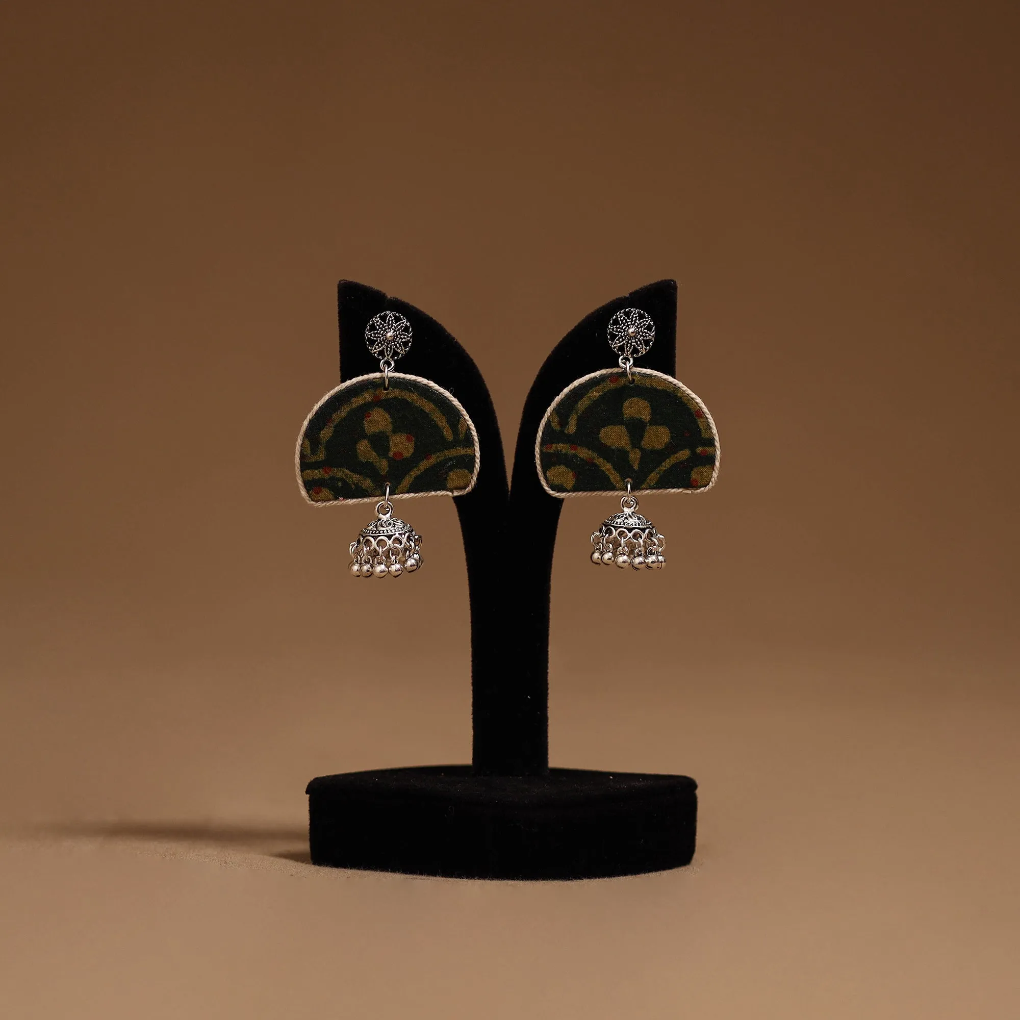Black - Haniya GS Fabart Handmade Earrings sold by Itokri