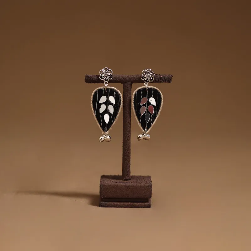 Yashvi Mirror & Ghungroo Work GS Fabart Handmade Earrings sold by Itokri