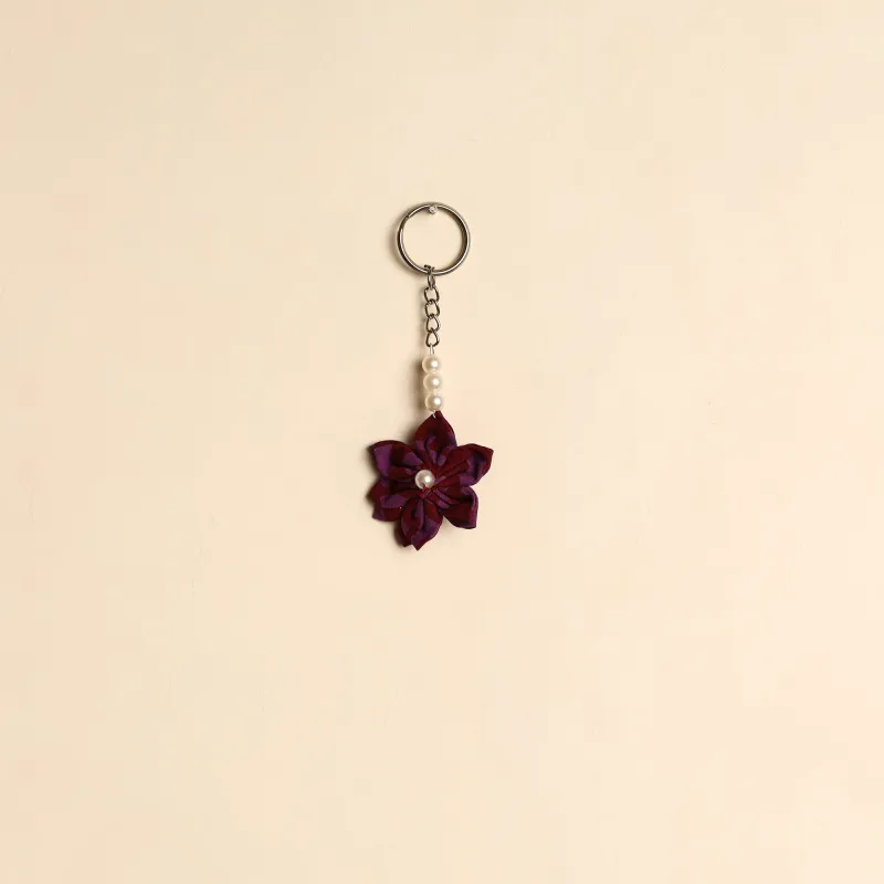 Beaded Fabart Flower Keychain 18 sold by Itokri