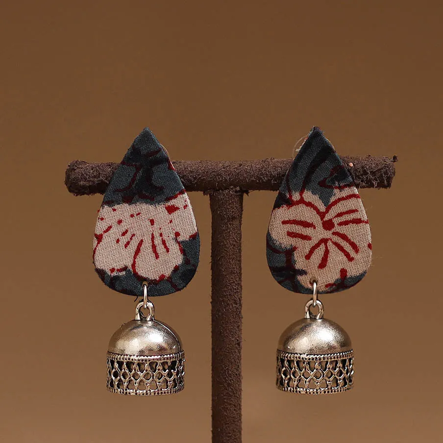 Blue - Muskaan GS Fabart Handmade Earrings sold by Itokri product image thumbnail 2