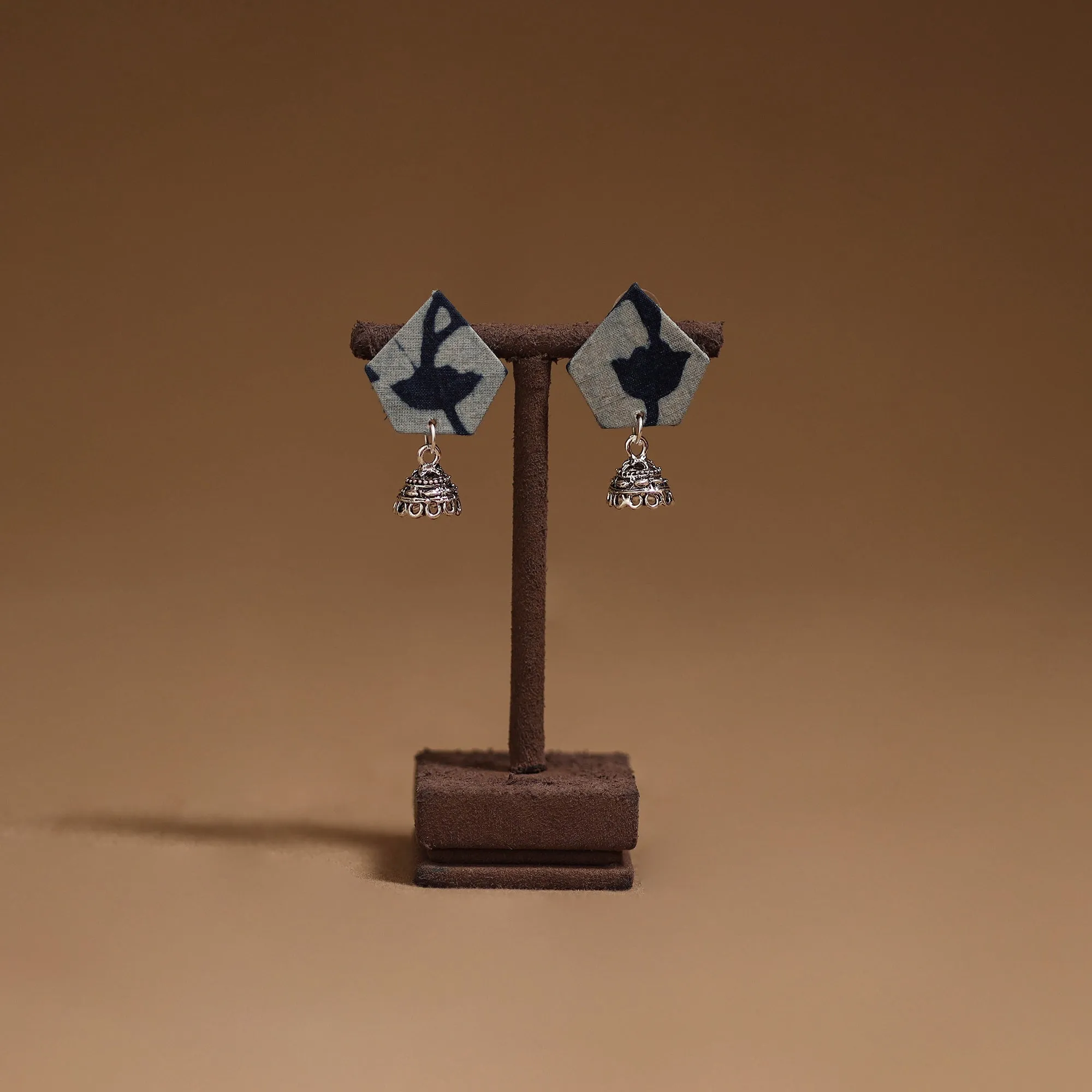 Blue - Arohi GS Fabart Handmade Earrings sold by Itokri