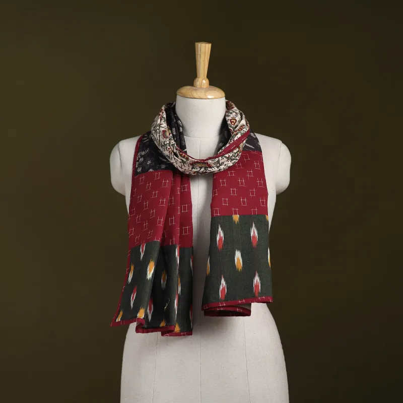 Multicolor - Hand-Stitched Cotton Patchwork Stole 14 made by Itokri