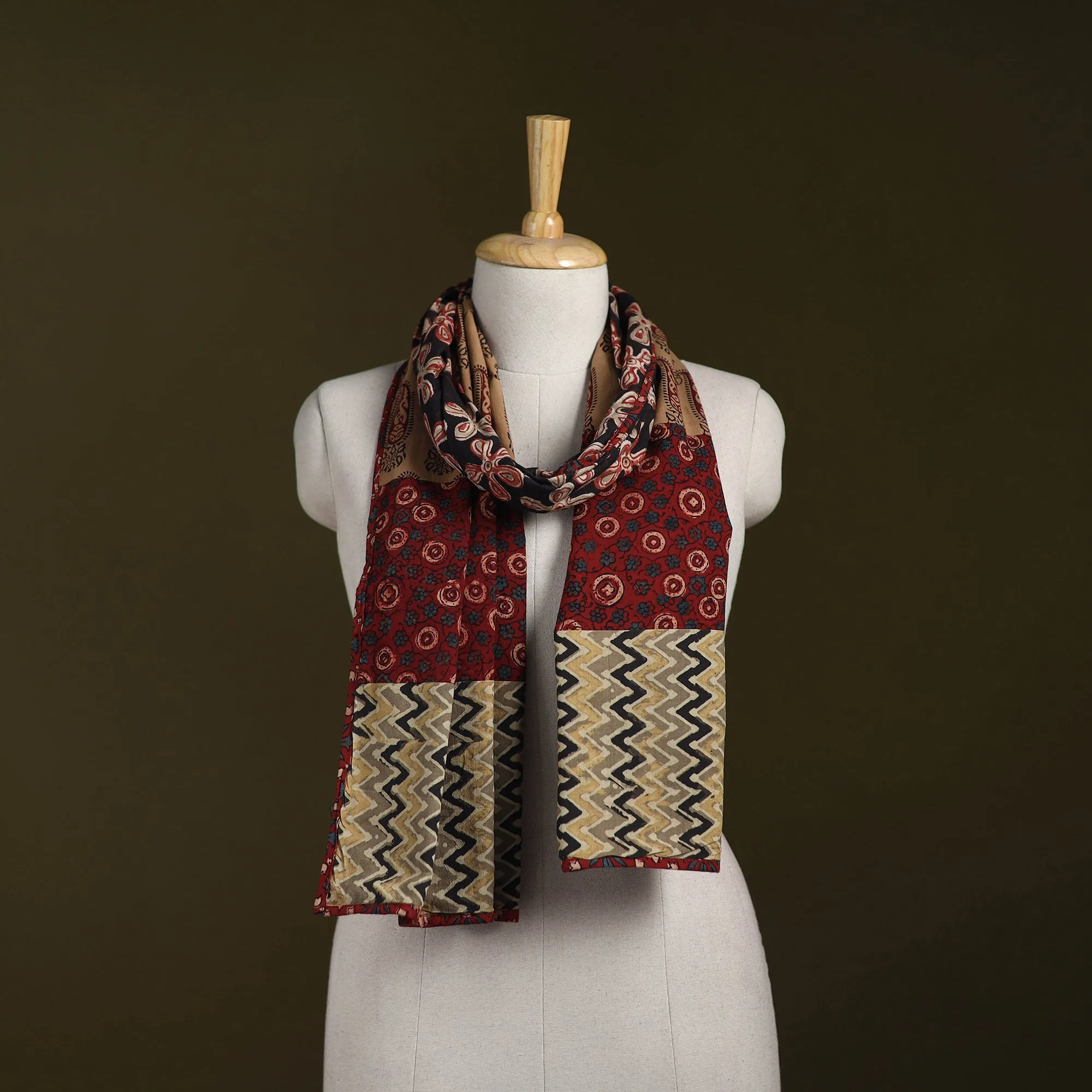 Multicolor - Hand-Stitched Cotton Patchwork Stole 05 sold by Itokri