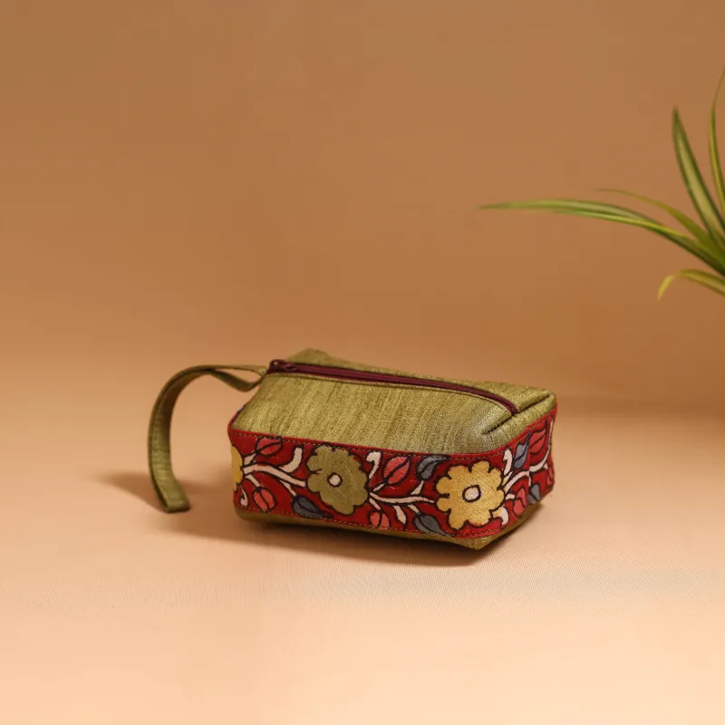 Natural Dyed Handpainted Kalamkari Multipurpose Cosmetic/Toiletry Bag 29 sold by Itokri