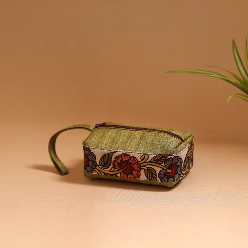 Natural Dyed Handpainted Kalamkari Multipurpose Cosmetic/Toiletry Bag 23 sold by Itokri