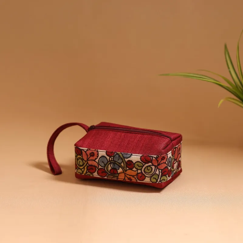 Natural Dyed Handpainted Kalamkari Multipurpose Cosmetic/Toiletry Bag 09 sold by Itokri