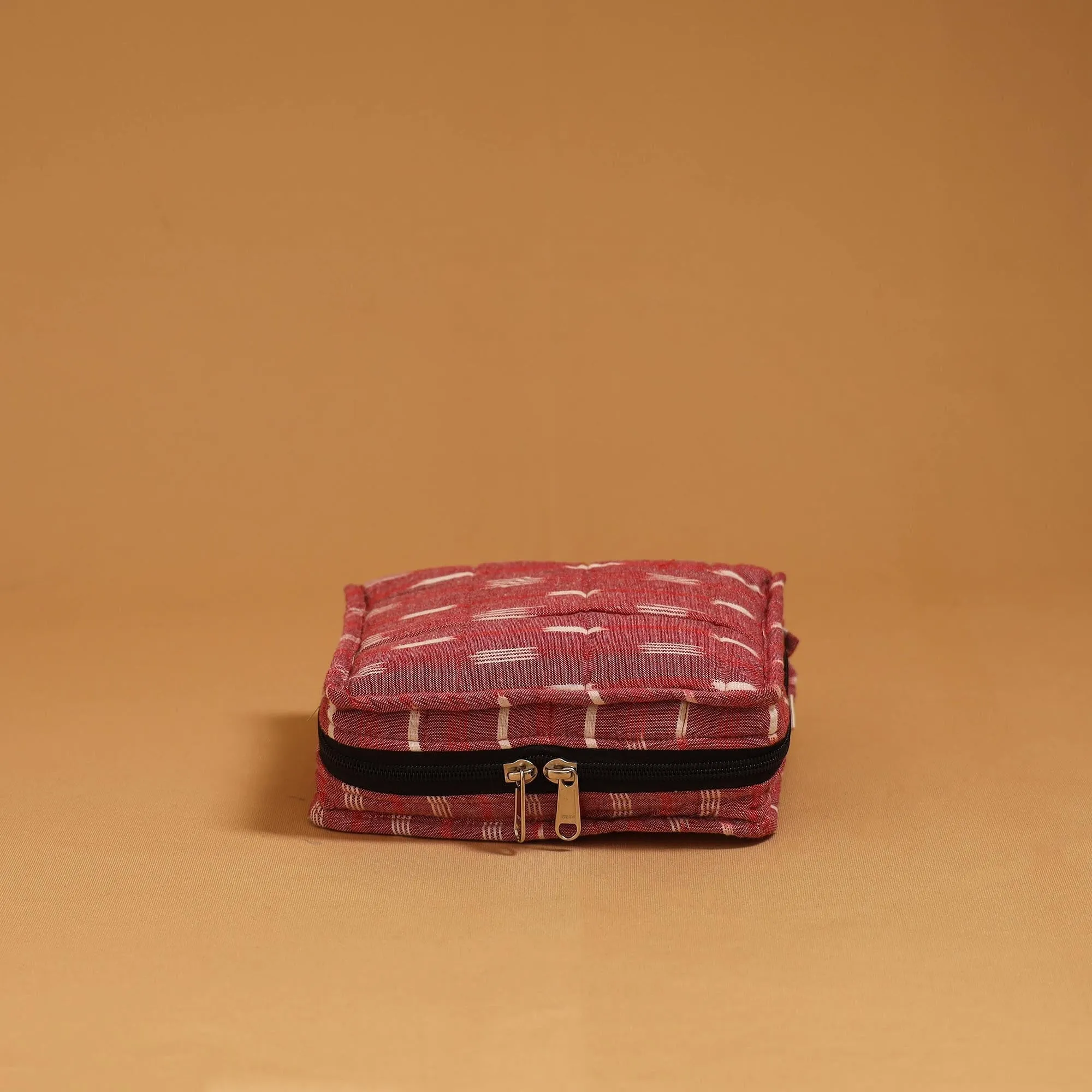 Red - Handmade 4 Pockets Quilted Jewellery Bag 45 sold by Itokri