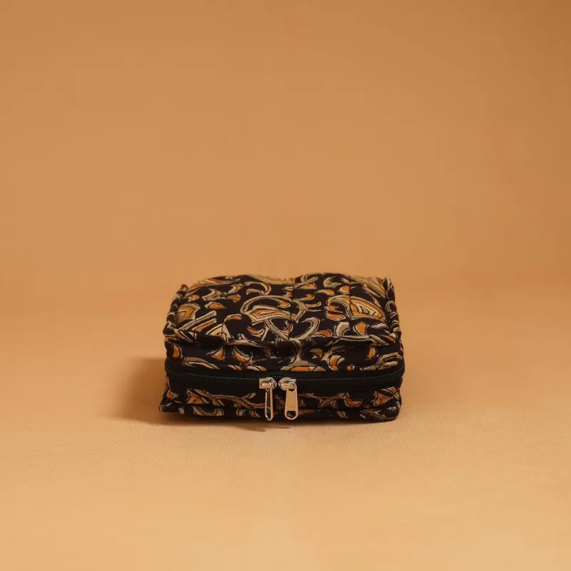 Black - Handmade 4 Pockets Quilted Jewellery Bag 39 made by Itokri