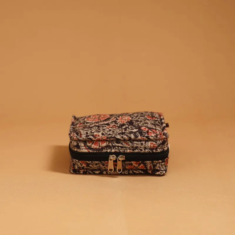 Black - Handmade 4 Pockets Quilted Jewellery Bag 38 sold by Itokri