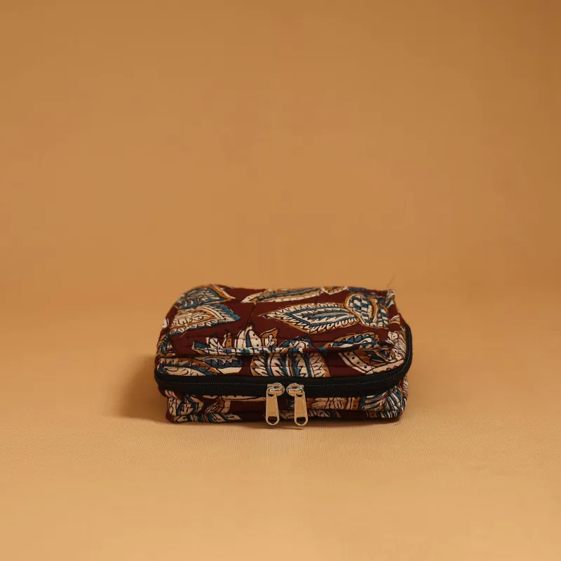 Brown - Handmade 4 Pockets Quilted Jewellery Bag 21 sold by Itokri