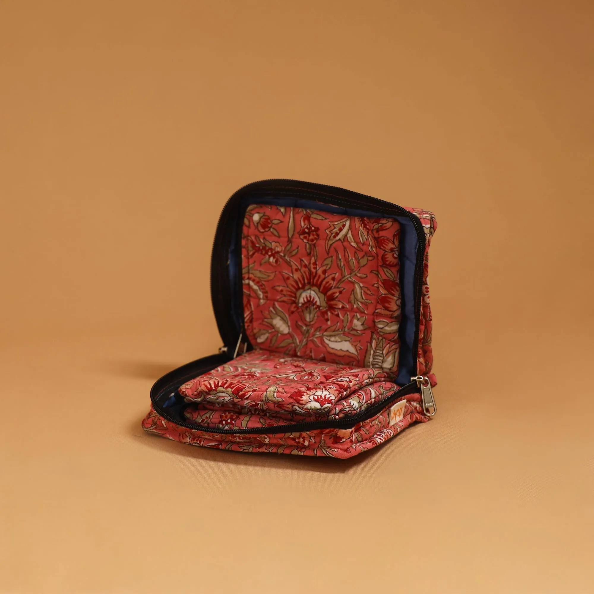 Red - Handmade 4 Pockets Quilted Jewellery Bag 05 sold by Itokri product image thumbnail 3