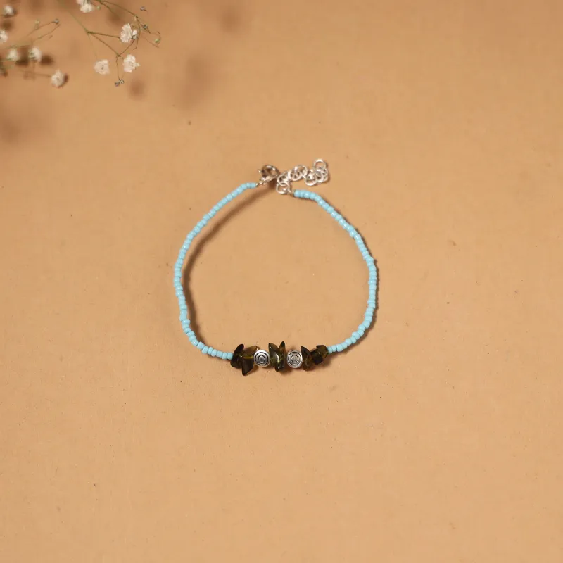 Handmade GS Bead Work Anklet 01 sold by Itokri