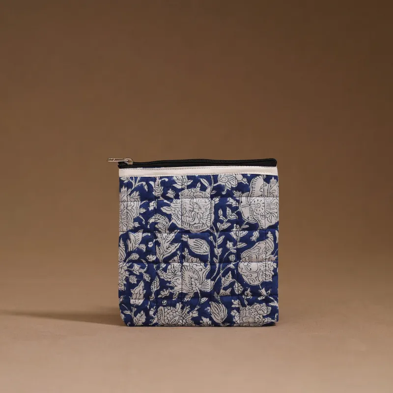 Blue - Handmade Quilted Utility Pouch 09 sold by Itokri