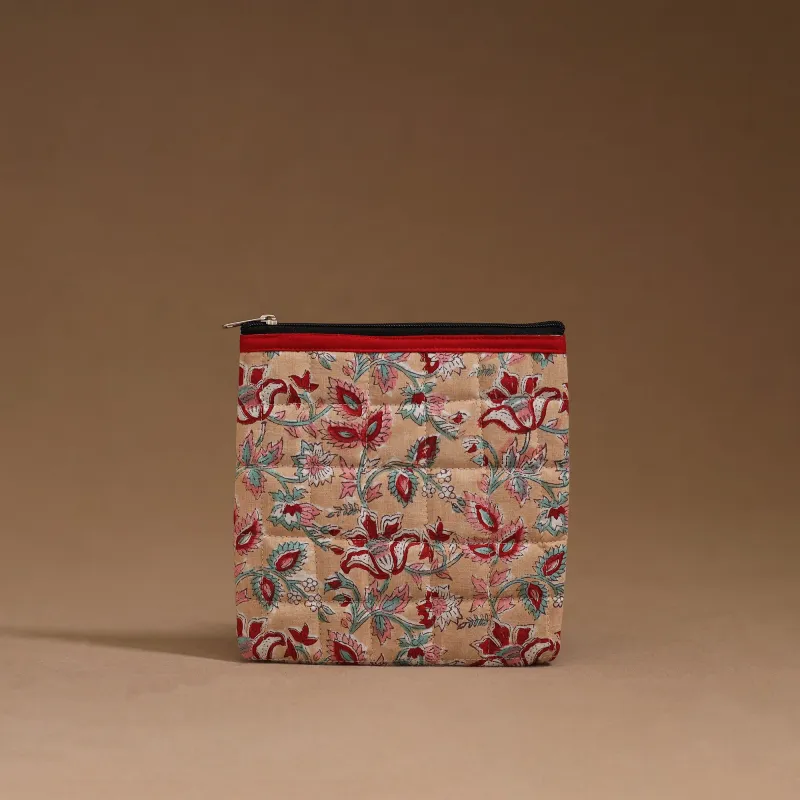 Beige - Handmade Quilted Utility Pouch 13 sold by Itokri