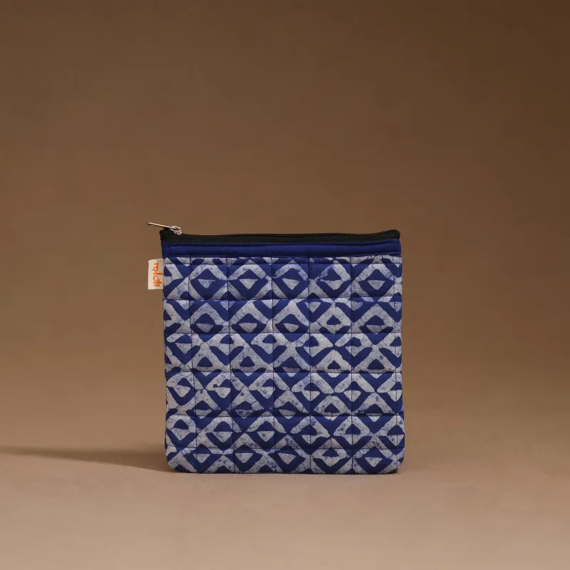 Blue - Handmade Quilted Utility Pouch 22 sold by Itokri