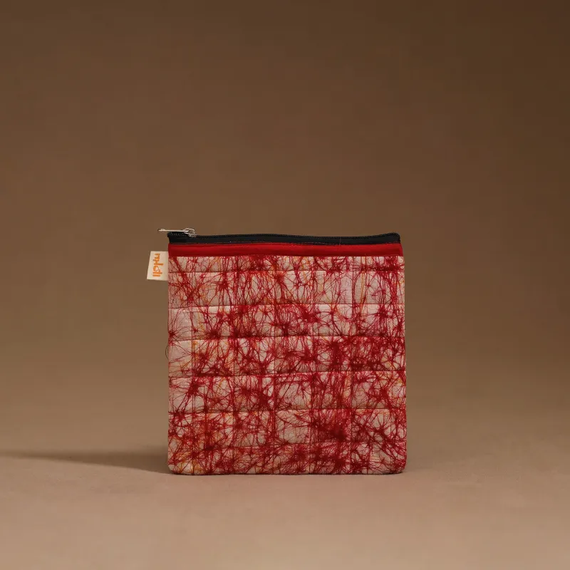 Red - Handmade Quilted Utility Pouch 20 sold by Itokri