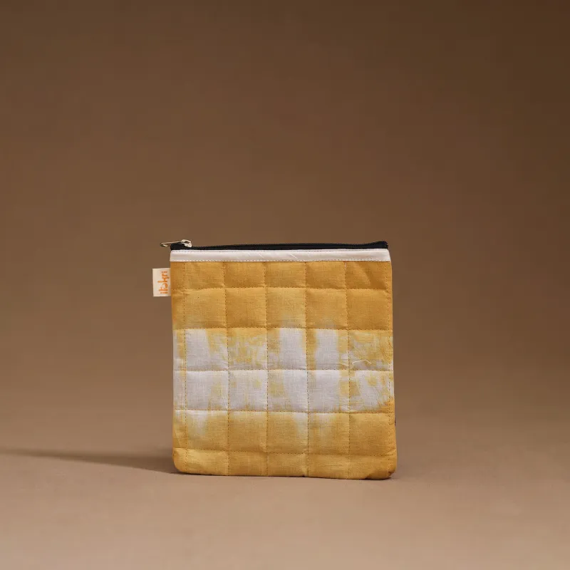 Yellow - Handmade Quilted Utility Pouch 34 made by Itokri