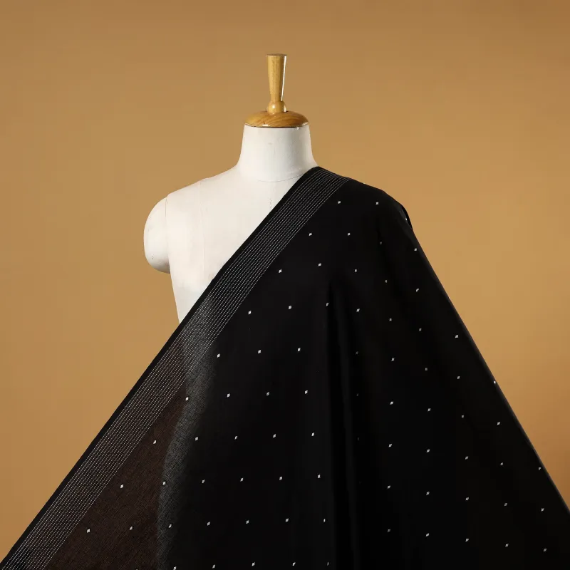 Black - Prewashed Cotton Jacquard Fabric 18 sold by Itokri