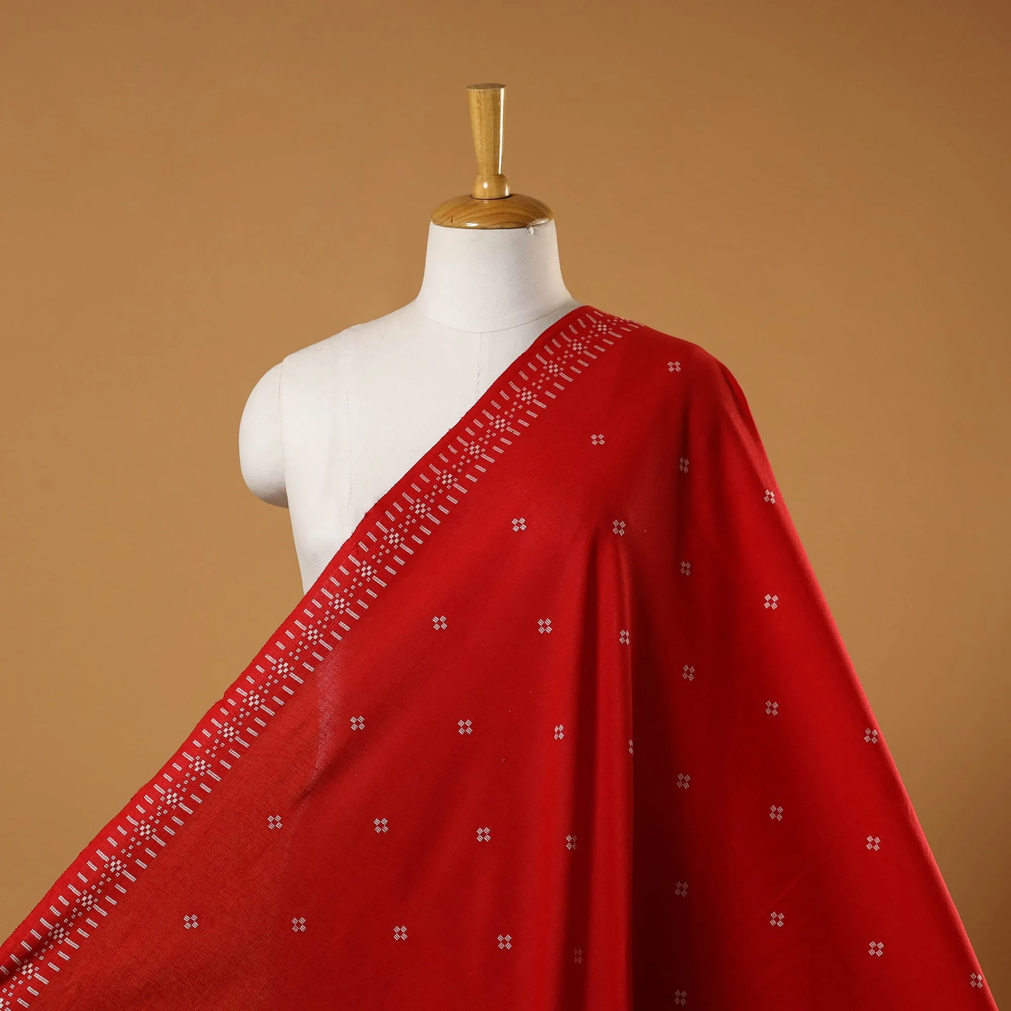 Red - Prewashed Cotton Jacquard Fabric 39 sold by Itokri