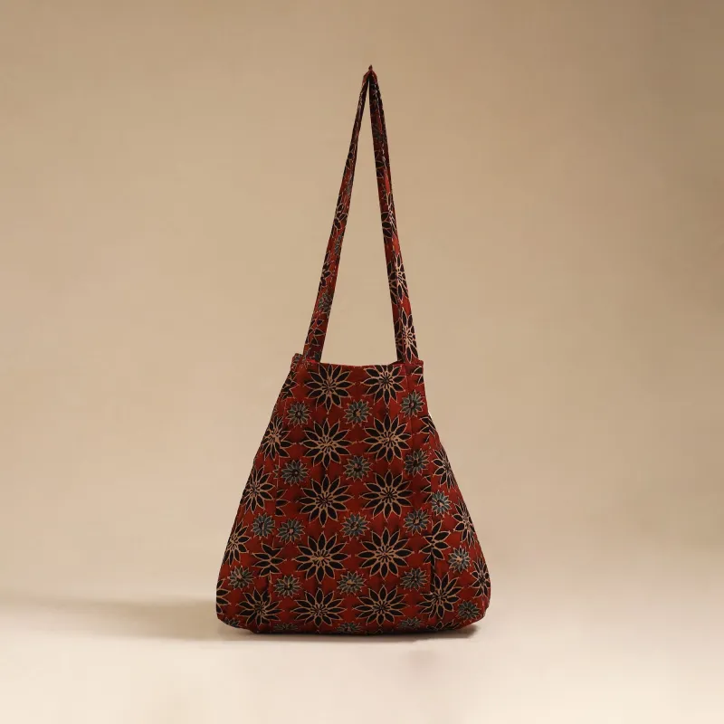 Red - Handcrafted Fabric Jhola Bag 02 made by Itokri