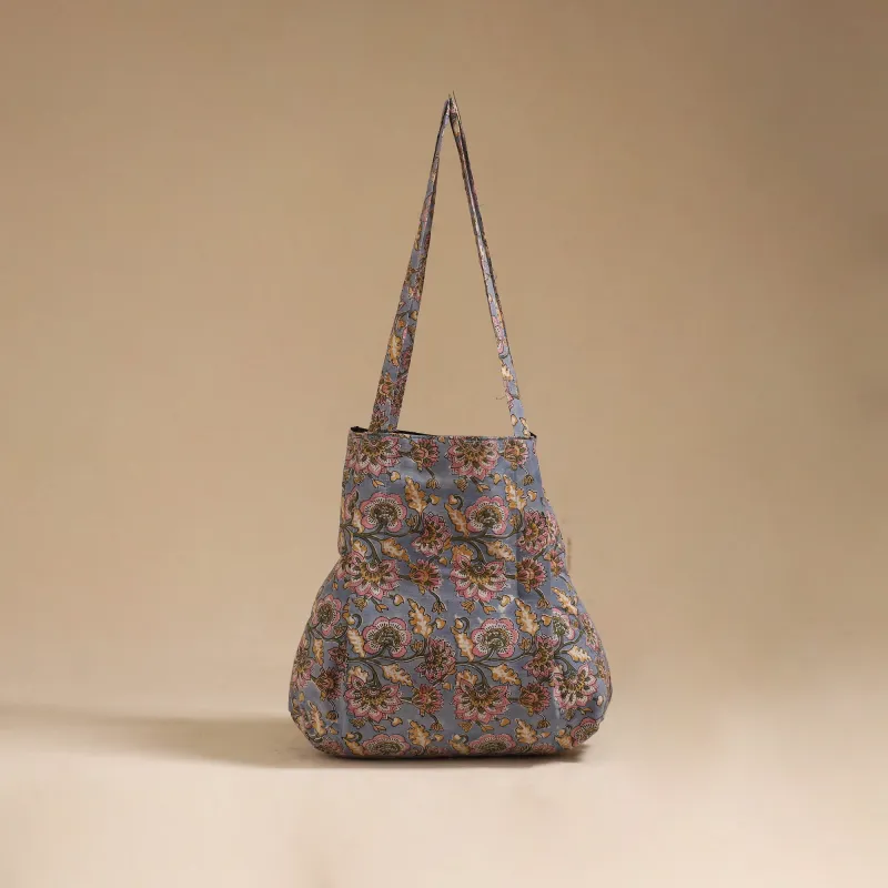 Blue - Handcrafted Fabric Jhola Bag 53 sold by Itokri