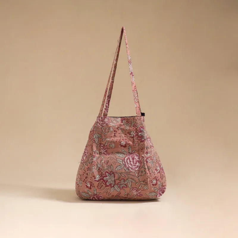 Pink - Handcrafted Fabric Jhola Bag 49 sold by Itokri