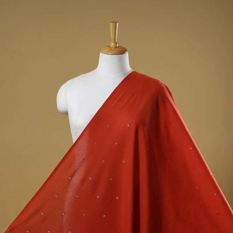 Red - Prewashed Cotton Jacquard Fabric 13 sold by Itokri