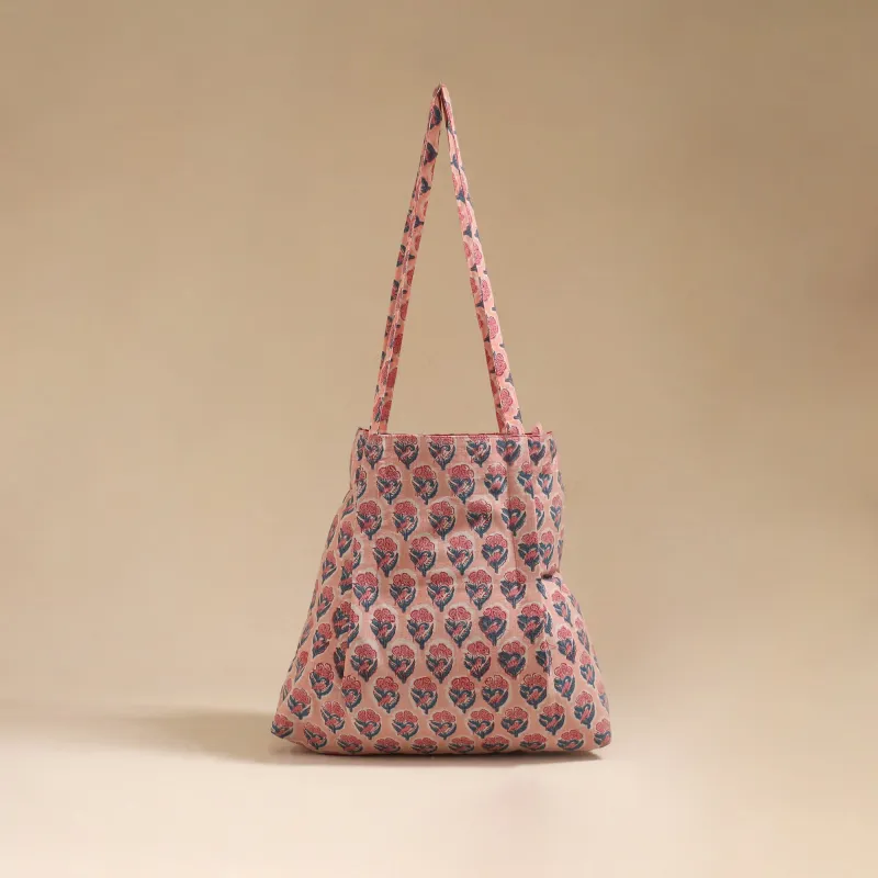 Pink - Handcrafted Fabric Jhola Bag 41 sold by Itokri