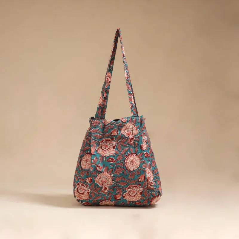 Green - Handcrafted Fabric Jhola Bag 42 sold by Itokri