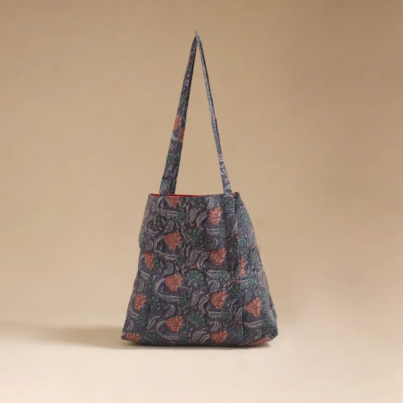 Purple - Handcrafted Fabric Jhola Bag 44 made by Itokri