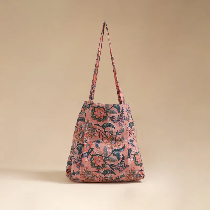 Pink - Handcrafted Fabric Jhola Bag 40 sold by Itokri