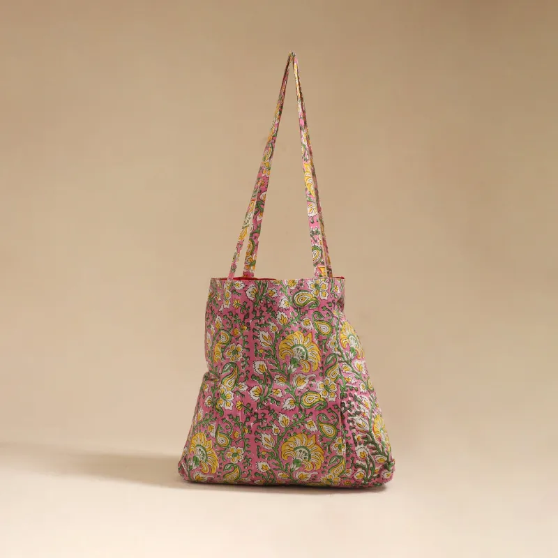 Pink - Handcrafted Fabric Jhola Bag 31 sold by Itokri