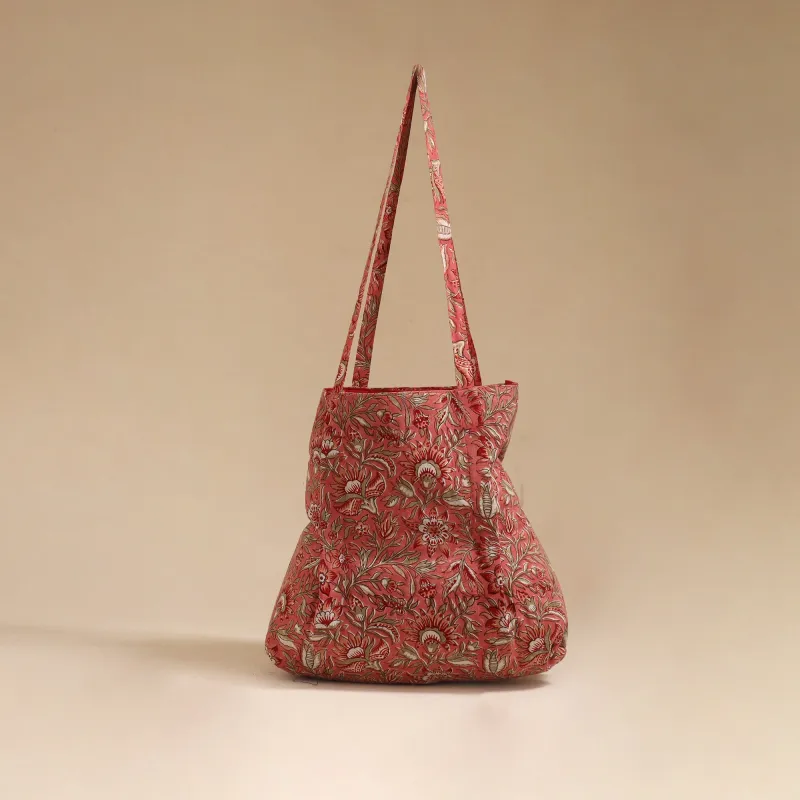 Red - Handcrafted Fabric Jhola Bag 29 made by Itokri